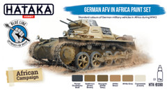Hataka Hobby Paints GERMAN AFVs IN AFRICA COLORS Blue Line Acrylic Paints