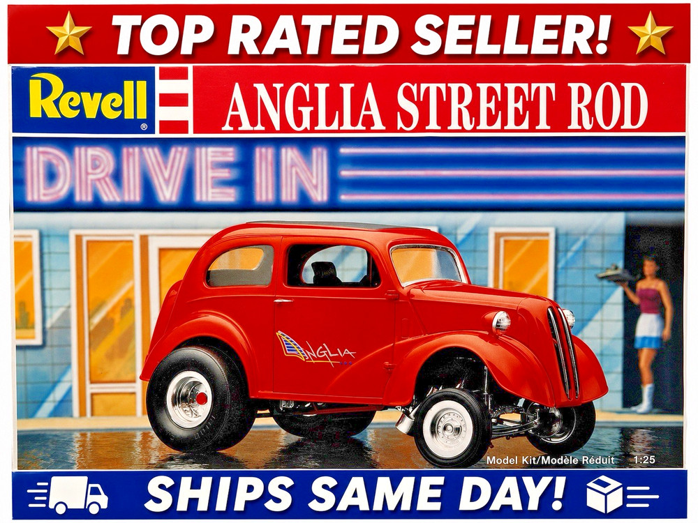 Revell Anglia Street Rod 1:25 Scale Model Car Kit #85-4169-Sealed Box-Fast Ship!