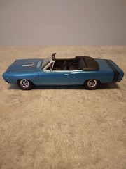 MPC PRO-BUILT 1968 DODGE CORONET R/T CONVERTIBLE MOPAR MODEL KIT 1:25 B-5 BLUE