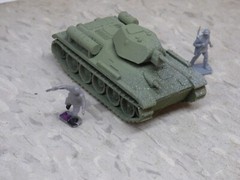 MIR / Roco Minitank Compatible WWII Russian T-34/76 & Airfix Soldiers Lot#7404B©