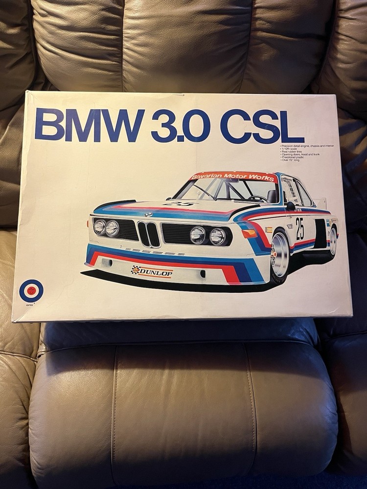 Entex BMW 3.0 3.5 CSL Model Kit No. 9030 1/12 Scale Rare Out Of Production Kit