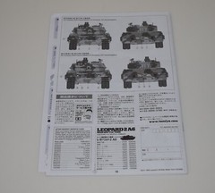 TAMIYA LEOPARD 2 UKRAINE 25207 ⭐PARTS⭐ INSTRUCTION BOOKLET 1/35