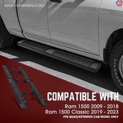 DNA Motoring 6 Inch Wide Flat Running Boards Side Step Bars Compatible with