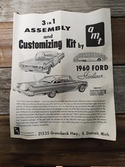 VINTAGE AMT 1960 FORD STARLINER HARDTOP 3 in 1 CUSTOMIZING KIT Rare #139