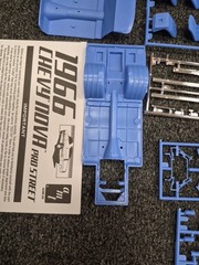 1966 66 Chevy II Nova Pro Street 1/25 Scale Model Parts Lot wide wheel well