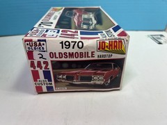 1/25 JO-HAN 1970 OLDSMOBILE 442 HARDTOP WHITE RED LINE TIRES MODEL KIT OPEN 2 B2
