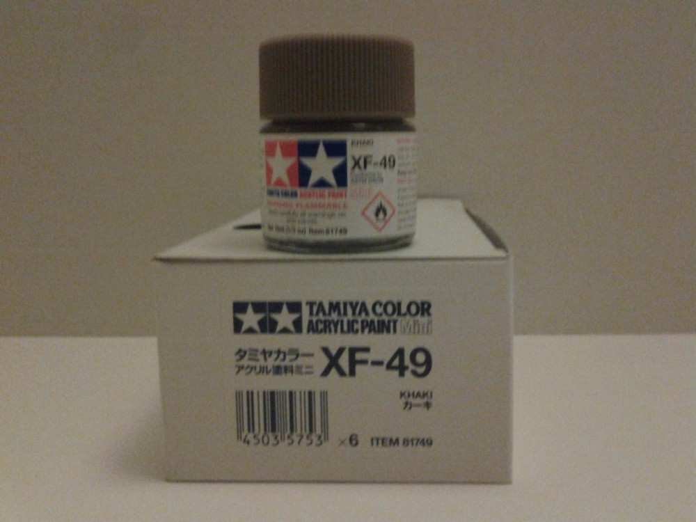 Tamiya Acrylic Paint XF-49 Flat khaki. 10ml Mini.
