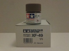 Tamiya Acrylic Paint XF-49 Flat khaki. 10ml Mini.