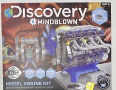Discovery Mindblown Model Engine Build Kit STEM Moving Parts, LED Lights NIB