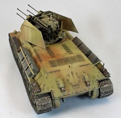 1/72 WWII T-34 with ZSU Flak 38 Military Wheels7213 Models kits