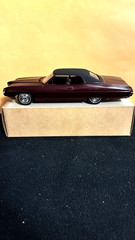 MPC 1/25 1969 PONTIAC BONNEVILLE HT BURGANDY DEALER PROMO CAR W/ORIGINAL BOX