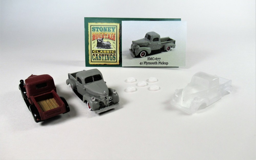 New! SMC-677 1941 Plymouth Pickup HO-1/87 Scale Clear Resin Kit (unfinished)