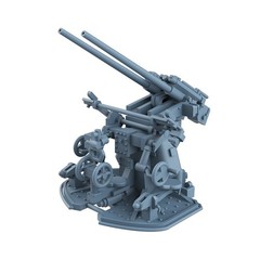 LYCG144345 1/144 German Navy 3.7CM SK C/30 GUNS IN THE DOPP L C/30 TWIN MOUNT