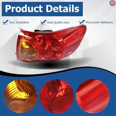 WFLNHB Right Passenger Side Outer Tail Light Assembly Replacement for Toyota