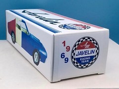 1969 AMC Javelin Blue White Red Racing Team Custom Promo Model BOX ONLY NO CAR