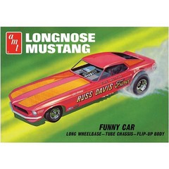 AMT 1268 1/25 69 Mustang Long Nose Funny Car Gas Ronda Plastic Model Kit