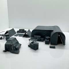 1/72 Miniature Military Fortress Base Battle Scenes Ruins Military Base