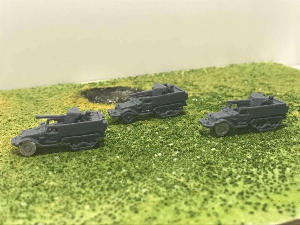 1/200 Scale SU 57-1 Halftrack Set 3D Printed. 3 pcs
