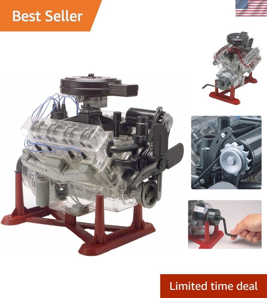 314-Piece Visible V8 Engine Model Kit – Interactive 1:4 Scale Building Kit