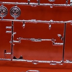 1957 Chevy Bel Air AMT Chrome Grill Hub Caps Bumpers Diff Model Parts 1:25 New 5