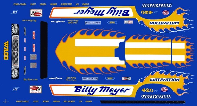 Billy Meyer 1973 RAM AIR Mustang 1/24th – 1/25th Scale Decals