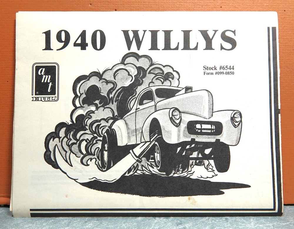 1/25 AMT ERTL 1940 WILLYS GASSER # 6544 (INSTRUCTIONS ONLY)