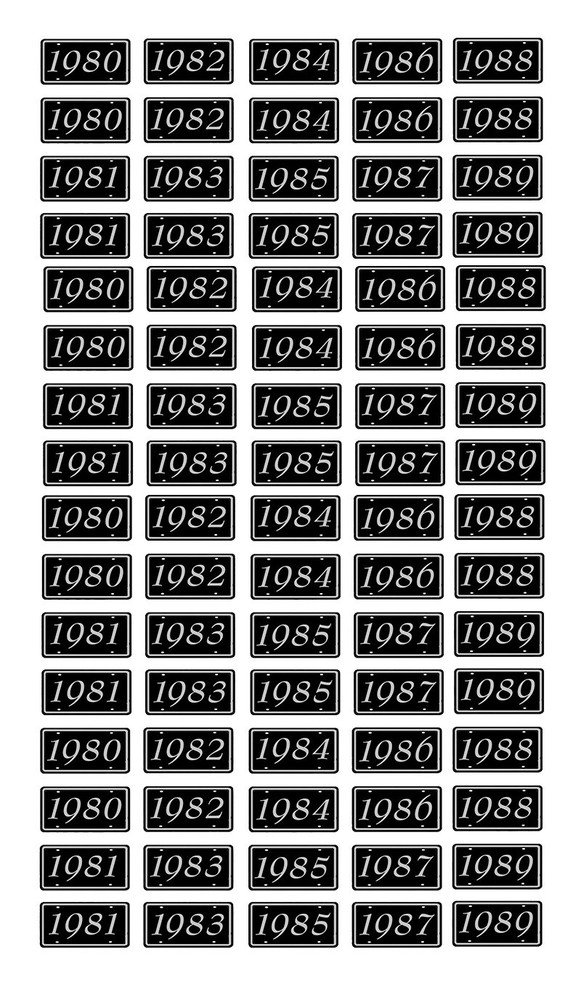 1/25 scale model car assorted dealer showroom 1980s year license plates tags