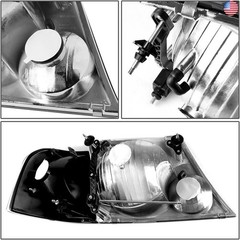 DNA MOTORING HL-OH-FEXP024P-BK-AM Headlight Assembly, Driver & Passenger
