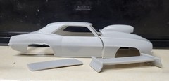 1/25 scale resin 3d printed Outlaw 1969 Camaro drag body model separated parts