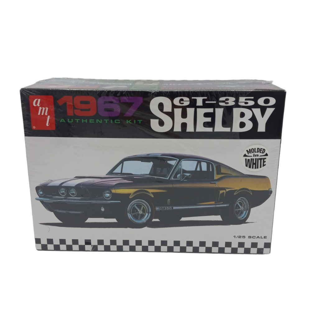 AMT 1967 SHELBY GT-350 MODEL RACE CAR KIT plastic 1:25 Scale Mustang AMT834 NEW