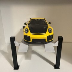 4 post model car lift 1:24 1:25 scale KIT Diorama In Black And Gray!! Paintable