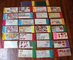 30ct Lot JNJ Hobbies NASCAR & Stock Cars Waterslide Decals 1/24 1/25 Racing NOS