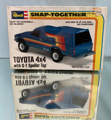 TOYOTA 4X4 PICKUP TRUCK WITH G-T SPOILER CAMPER TOP REVELL 1:25 AKA RUMBLE RIDER
