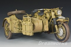 AwardWinner Built Schuco Large 1/10 Diecast BMW R75 Motorcyle Sidecar+Rebuilt