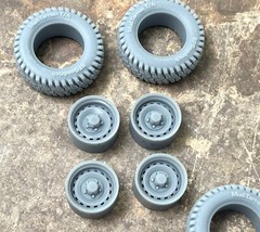 1/24 Scale: 18-Inch “Off-Road Chevy Truck Rally” Wheels W/ Mud Tires;Jeep,Resin