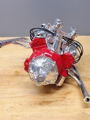 Vintage Monogram Pontiac V8 1/8 Scale Engine Big Deuce Wired Complete