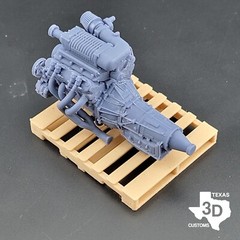 LS3 Whipple Supercharged model engine resin 3D printed 1:24-1:8 scale