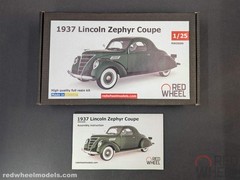 1937 Lincoln Zephyr Coupe Resin Kit 1/25 by Red Wheel Models