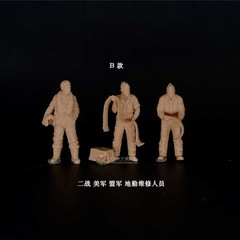 3D Printed 1/72/64 US Military Allies Ground Maintenance Crew Unpainted Mode