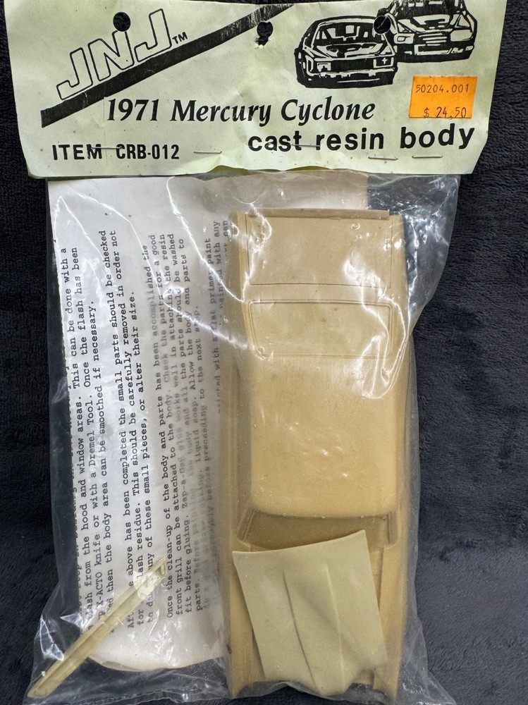 JNJ Hobbies 1/25 1971 Mercury Cyclone Resin Body Model Conversion Kit. CRB-012