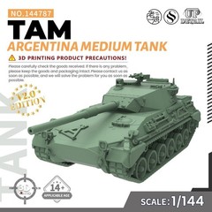 Army Tank Unpainted 1/144 Military Model Kit Argentina TAM Medium Tank