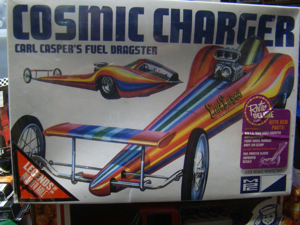 MPC CARL CASPER’S COSMIC CHARGER FUEL DRAGSTER 426 HEMI SEALED OUTSIDE