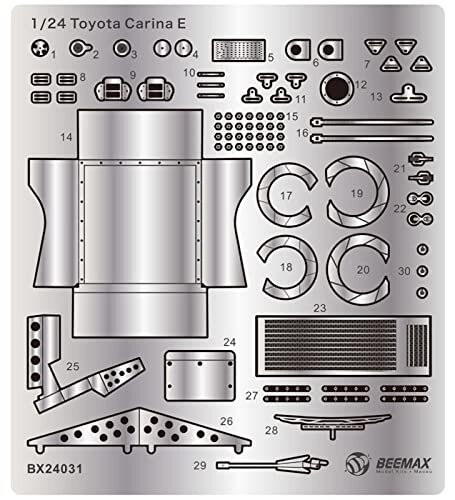 PLATZ/BEEMAX DETAIL-UP PARTS FOR 1/24 TOYOTA CARINA E 1993 BTCC KNOCKHILL WINNER