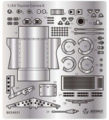 PLATZ/BEEMAX DETAIL-UP PARTS FOR 1/24 TOYOTA CARINA E 1993 BTCC KNOCKHILL WINNER