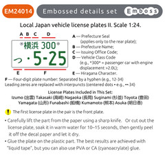 1:24 3D License Plates Detail Set for scale model Cars