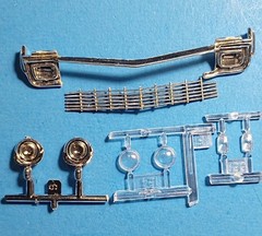 56 CHEVY NOMAD PHOTO ETCH GRILL and HEADLIGHTS – REVELL MODEL CAR KIT PARTS LOT