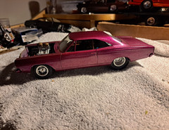 Custom Pre-Built Painted Purple Plastic Model Car Ready to Go Single Unit