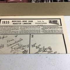 JOHAN JO-HAN 1935 Mercedes Benz 500K 1/25 Model Kit Open Box GC #1135