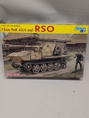 Dragon #6640 7.5cm Pak 40/4 Auf RSO 1:35 Scale Model Kit Open Box Sealed Parts