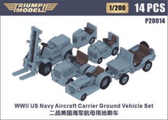 Triumph P20014 1/200 WW II US Navy Aircraft Carrier Ground Vehicle Set 14 PCS